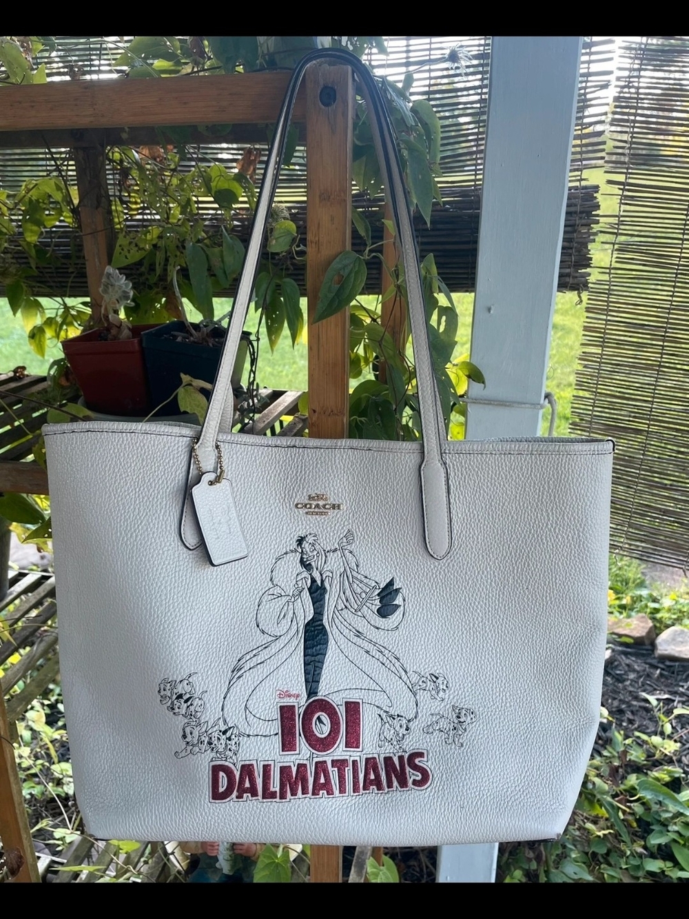 Coach x Disney 101 Dalmatians White Leather Tote